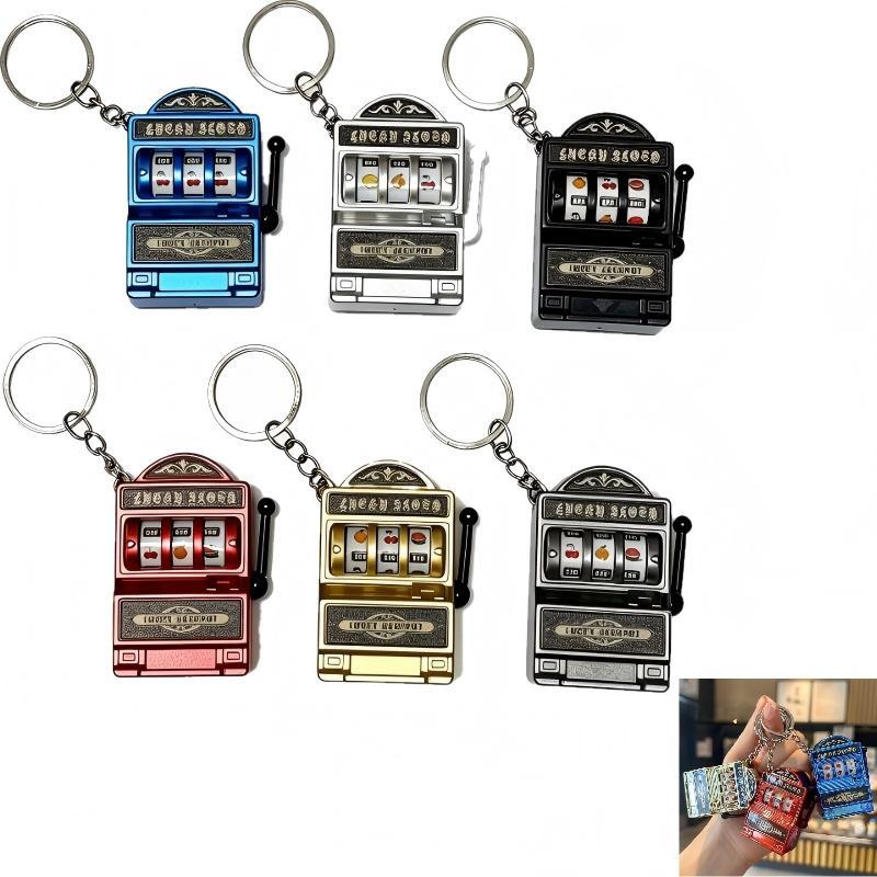 Arcade Game Jackpot - 【F】Mini-slotmachine-sleutelhangers, creatieve arcade-zakspelletjes, fruit, geluksjackpot, gadget,